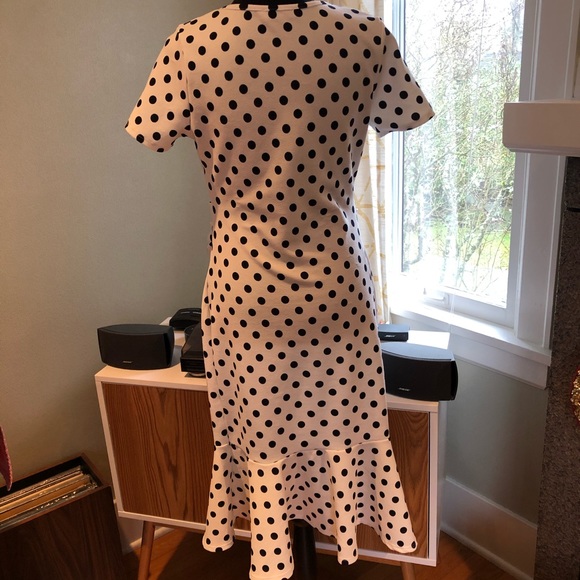 Maternity Polka Dot Midi Dress - Picture 5 of 7